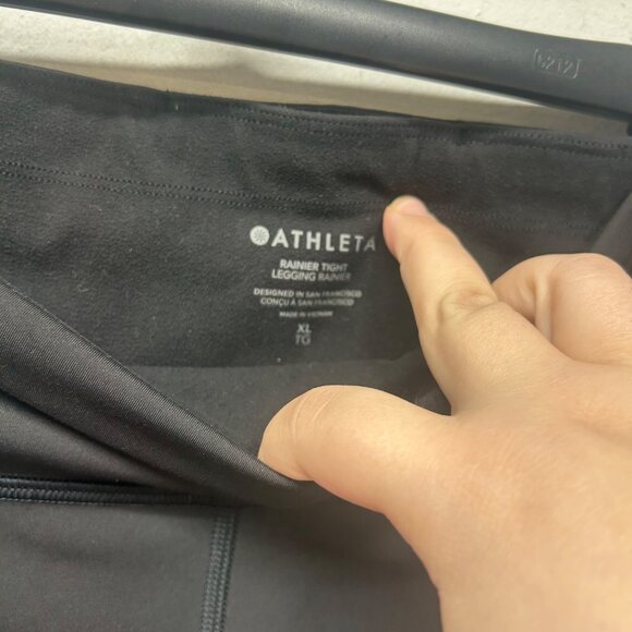 Athleta black rainier tight legging workout outdoor XL - Picture 6 of 10